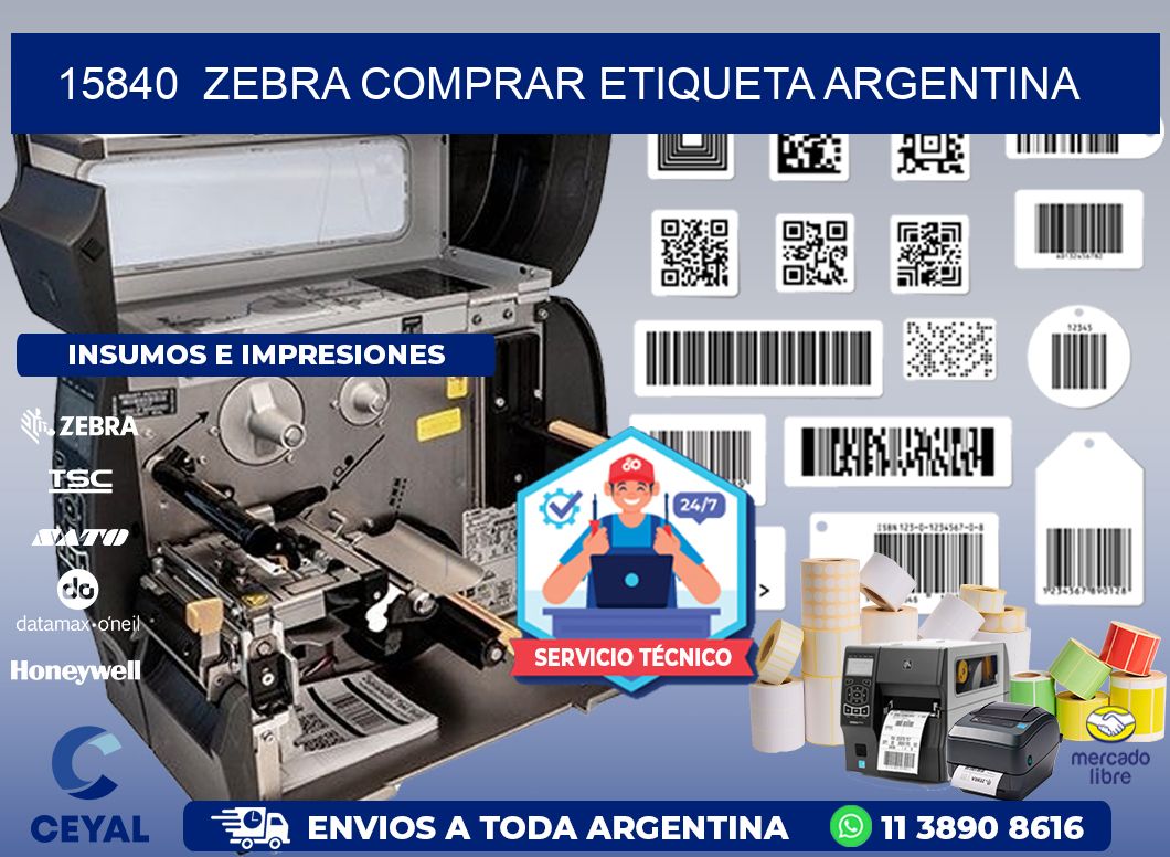 15840  ZEBRA COMPRAR ETIQUETA ARGENTINA