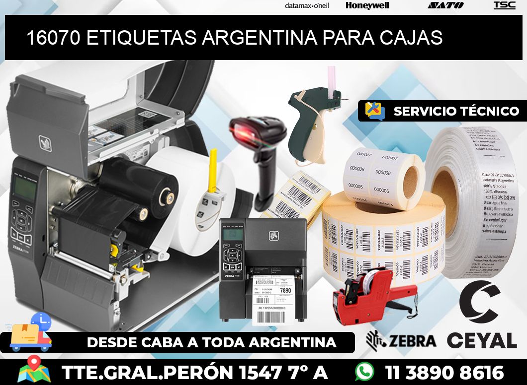 16070 ETIQUETAS ARGENTINA PARA CAJAS