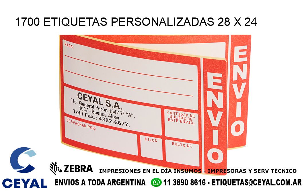 1700 ETIQUETAS PERSONALIZADAS 28 x 24