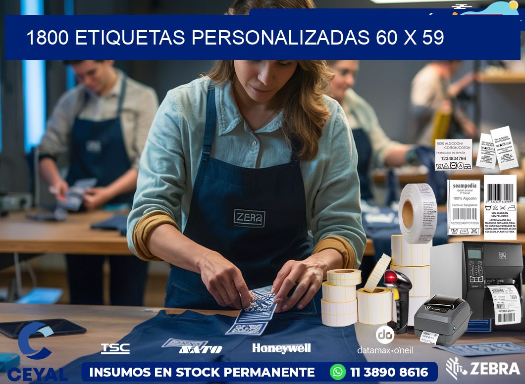 1800 ETIQUETAS PERSONALIZADAS 60 x 59