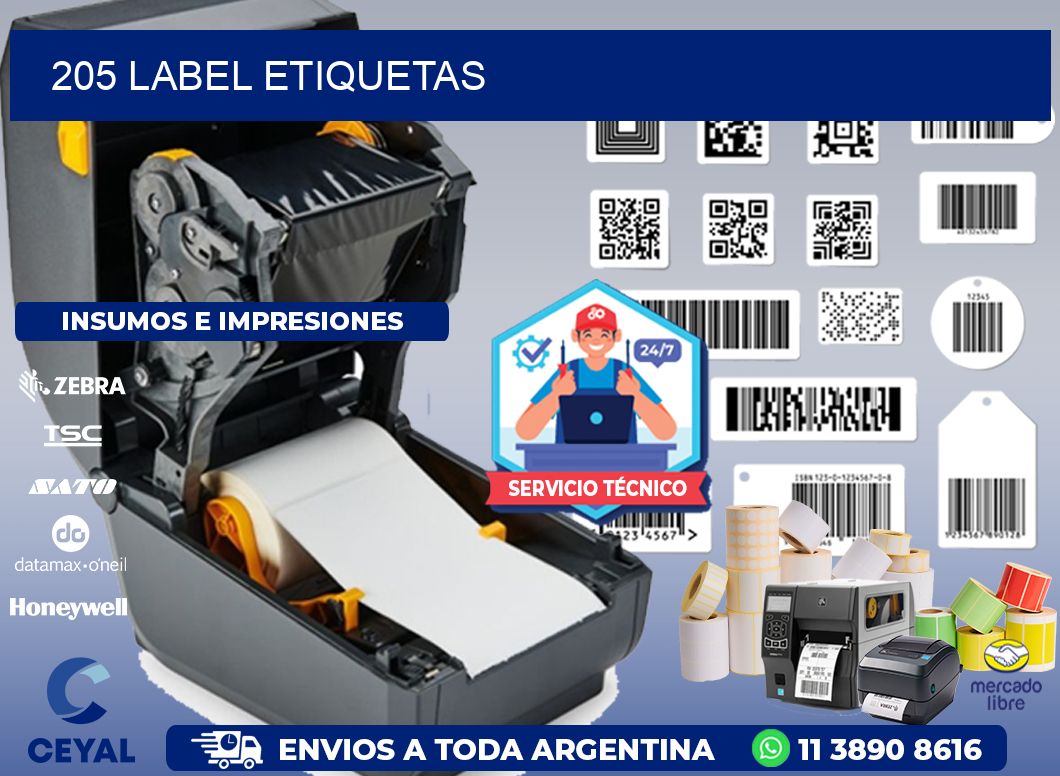 205 LABEL ETIQUETAS