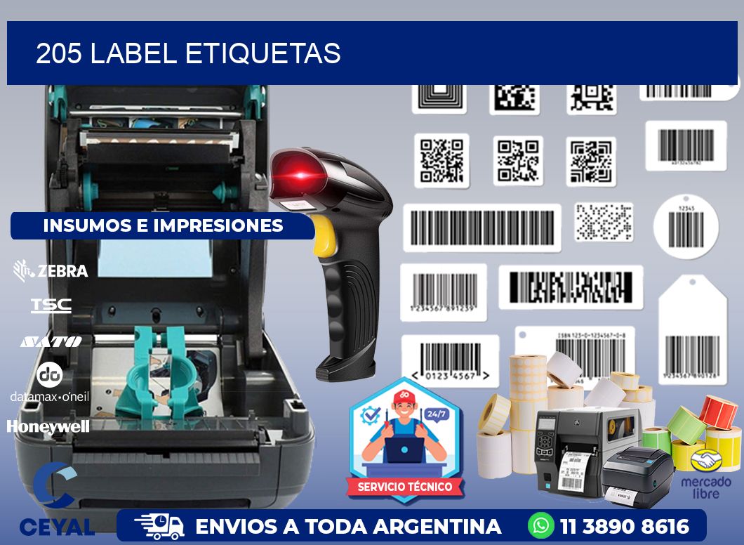 205 LABEL ETIQUETAS