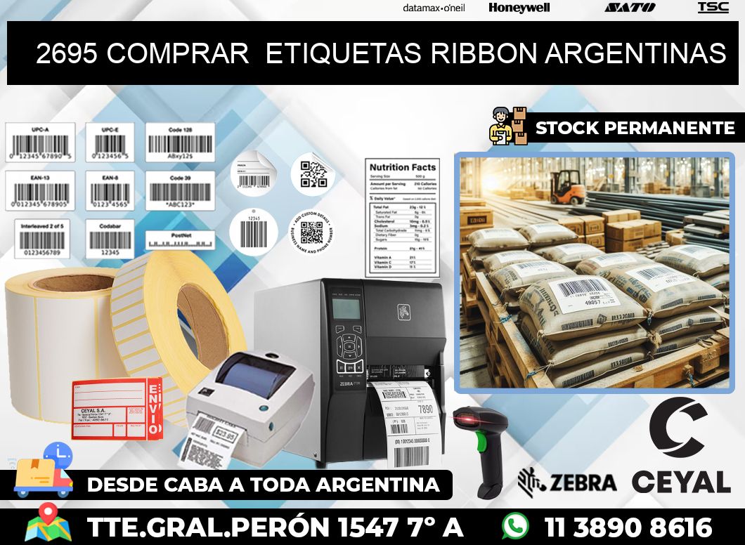 2695 COMPRAR  ETIQUETAS RIBBON ARGENTINAS