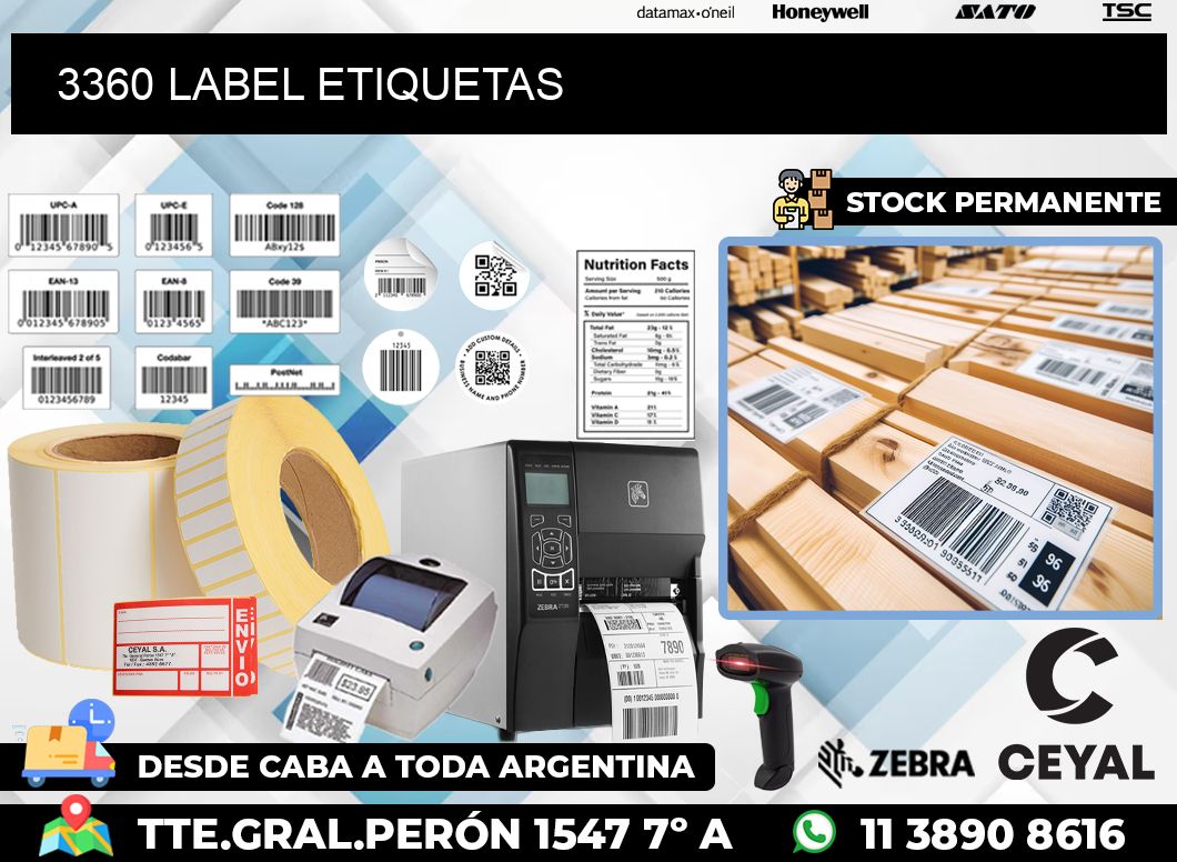 3360 LABEL ETIQUETAS