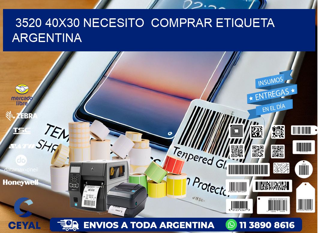 3520 40X30 NECESITO  COMPRAR ETIQUETA ARGENTINA