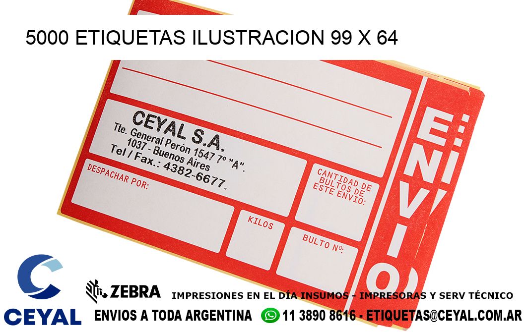 5000 ETIQUETAS ILUSTRACION 99 x 64