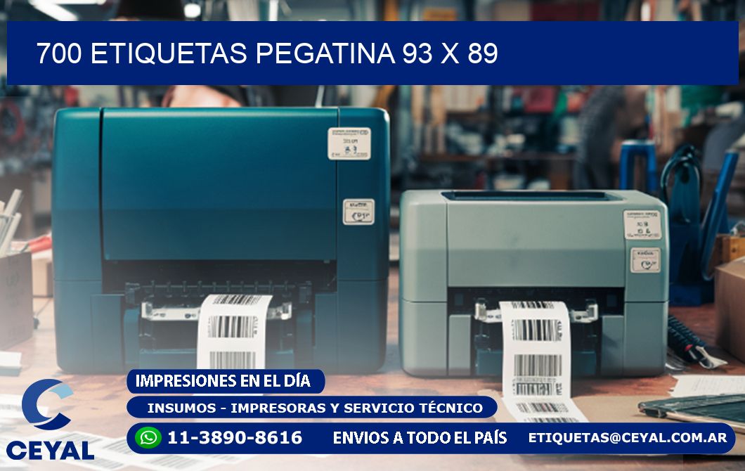 700 ETIQUETAS PEGATINA 93 x 89