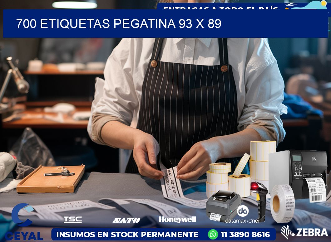 700 ETIQUETAS PEGATINA 93 x 89