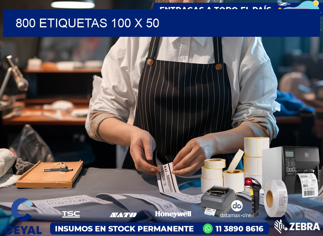 800 ETIQUETAS 100 x 50