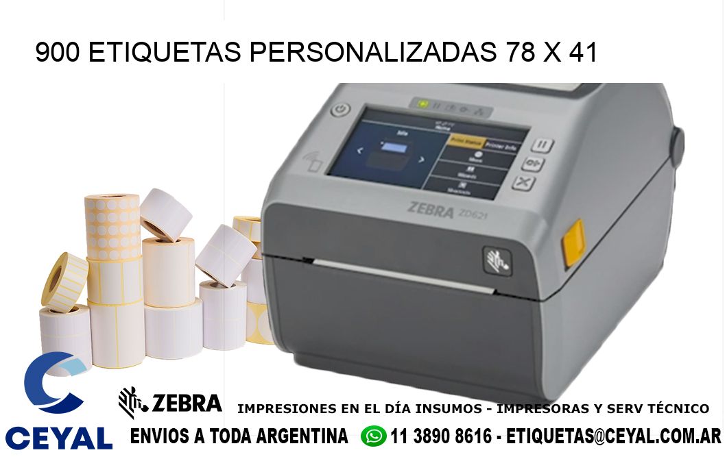 900 ETIQUETAS PERSONALIZADAS 78 x 41