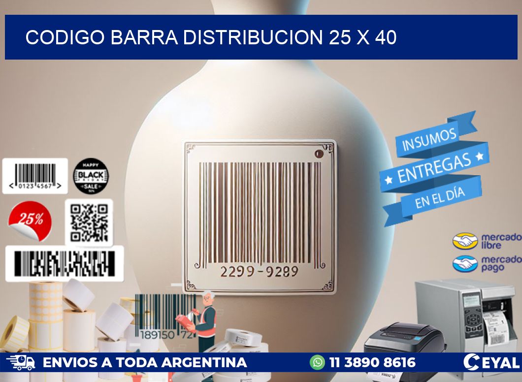 CODIGO BARRA DISTRIBUCION 25 x 40