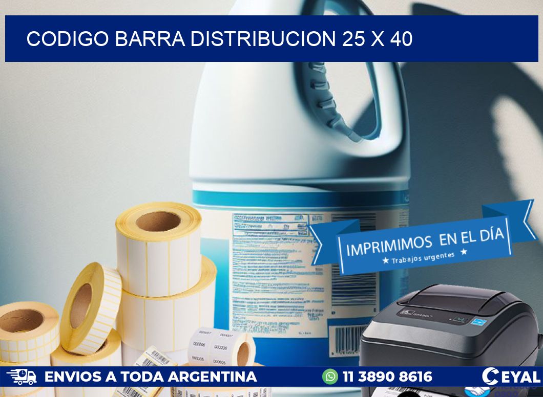 CODIGO BARRA DISTRIBUCION 25 x 40