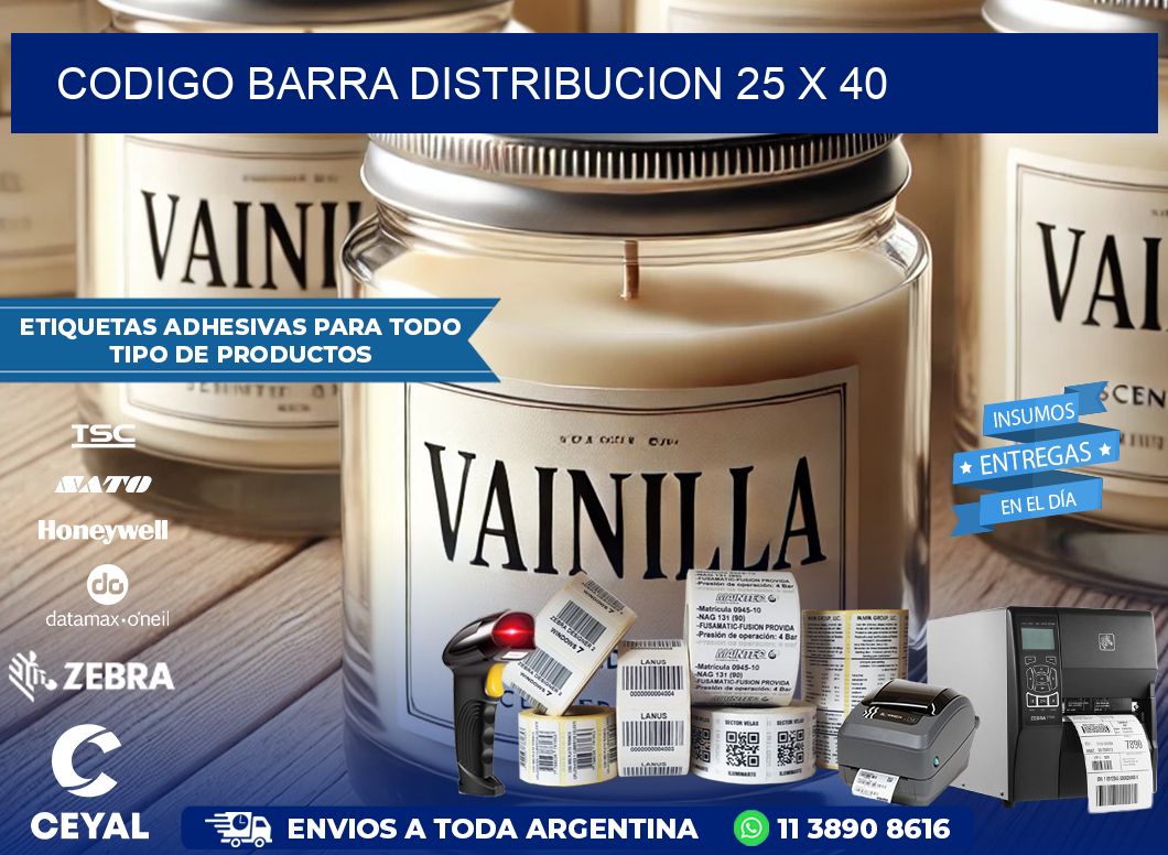 CODIGO BARRA DISTRIBUCION 25 x 40