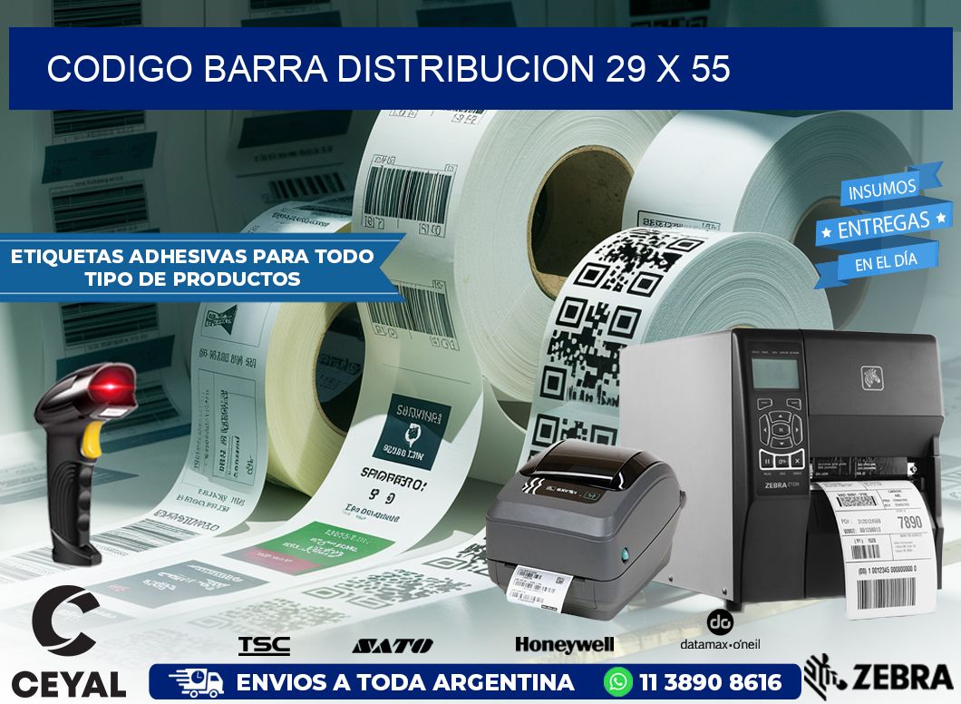 CODIGO BARRA DISTRIBUCION 29 x 55