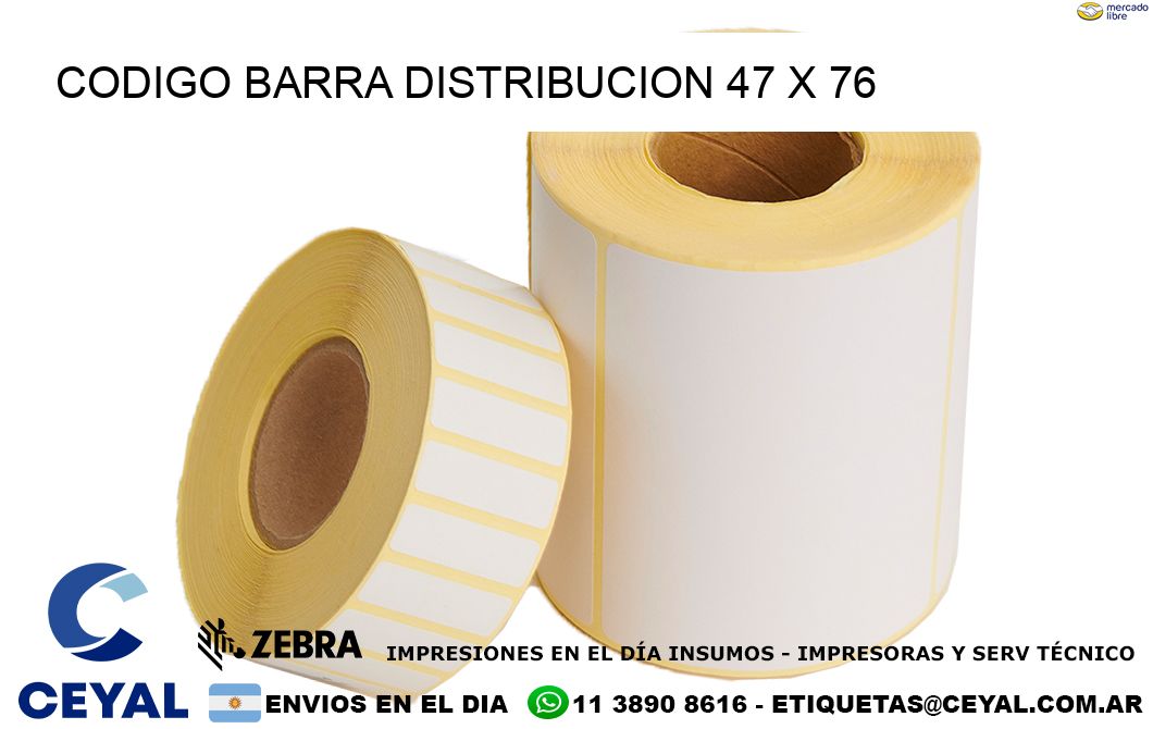 CODIGO BARRA DISTRIBUCION 47 x 76