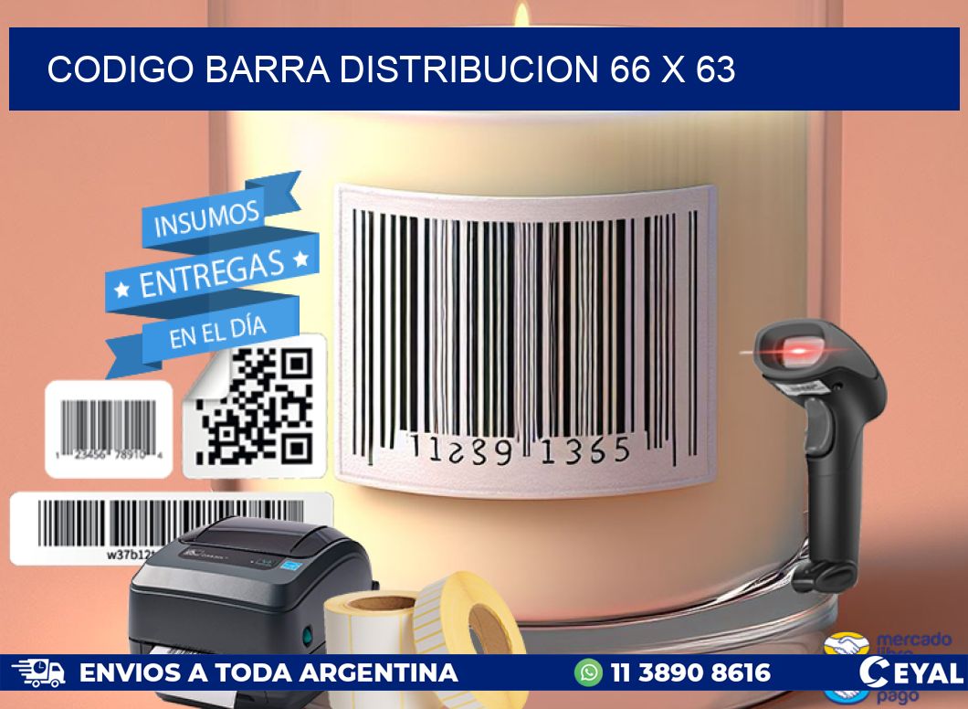 CODIGO BARRA DISTRIBUCION 66 x 63