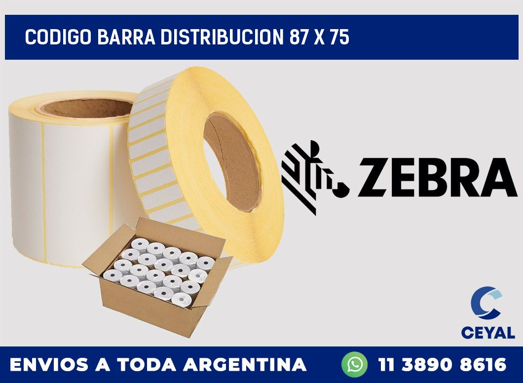 CODIGO BARRA DISTRIBUCION 87 x 75