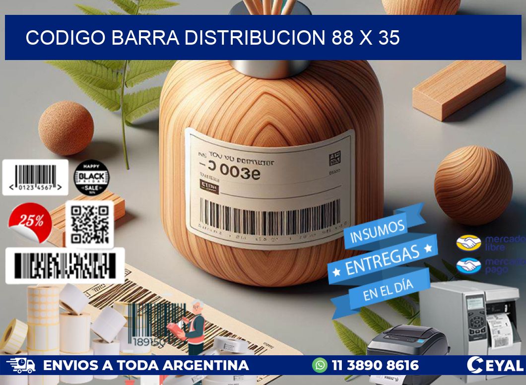 CODIGO BARRA DISTRIBUCION 88 x 35