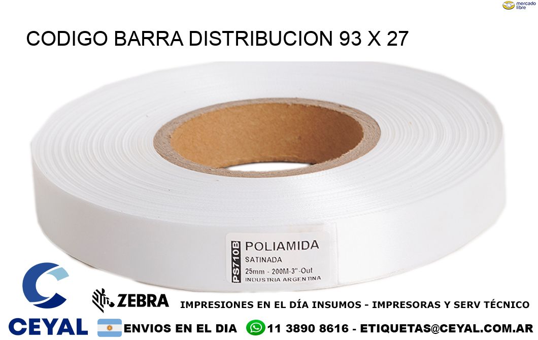 CODIGO BARRA DISTRIBUCION 93 x 27