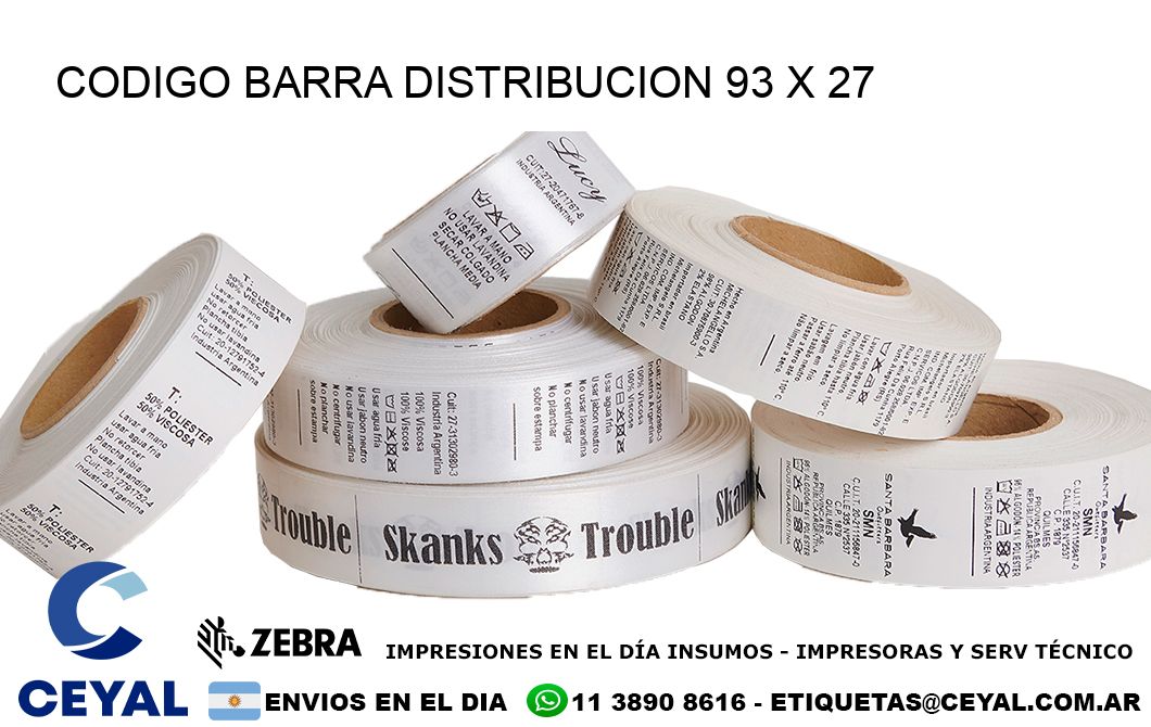 CODIGO BARRA DISTRIBUCION 93 x 27