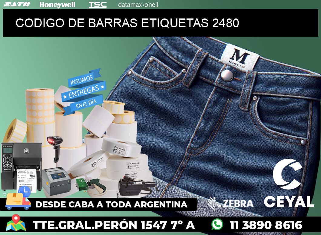 CODIGO DE BARRAS ETIQUETAS 2480