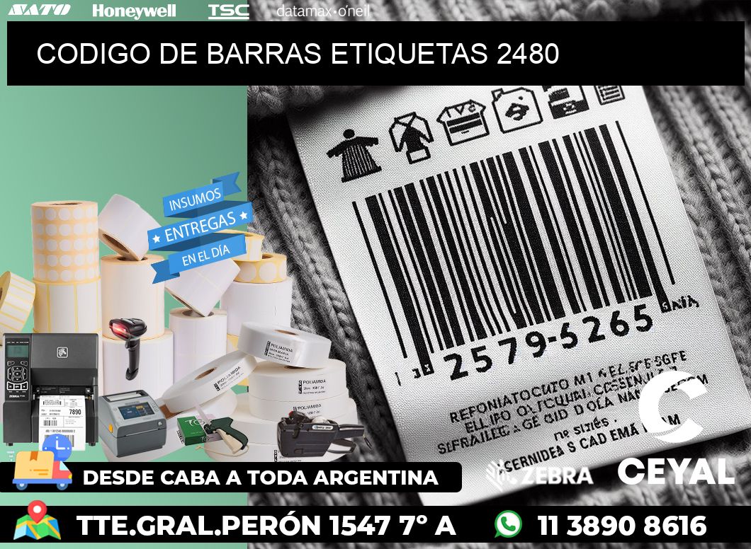 CODIGO DE BARRAS ETIQUETAS 2480