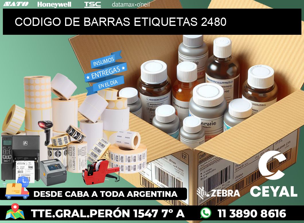 CODIGO DE BARRAS ETIQUETAS 2480