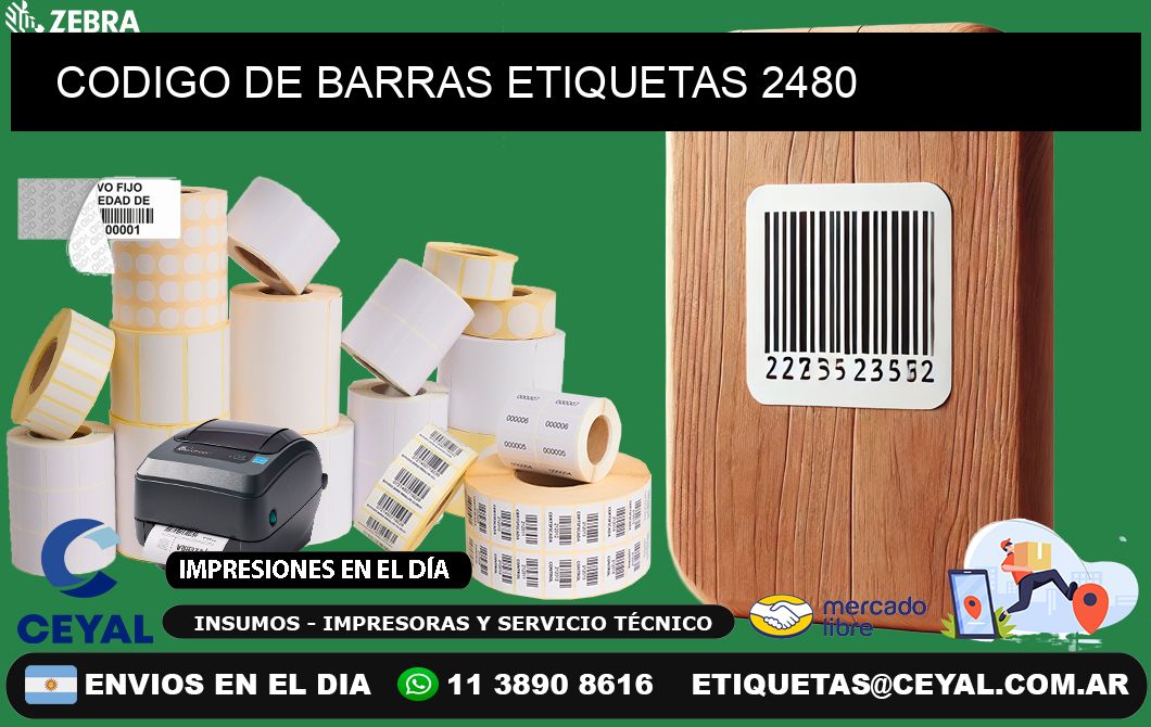 CODIGO DE BARRAS ETIQUETAS 2480