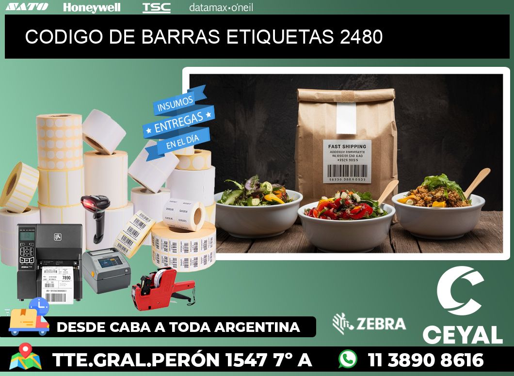 CODIGO DE BARRAS ETIQUETAS 2480