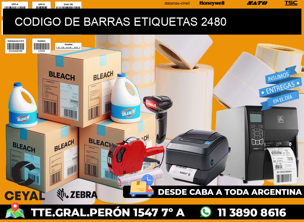 CODIGO DE BARRAS ETIQUETAS 2480