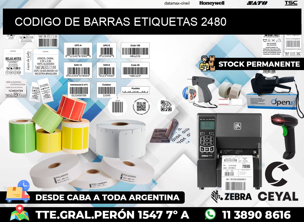 CODIGO DE BARRAS ETIQUETAS 2480