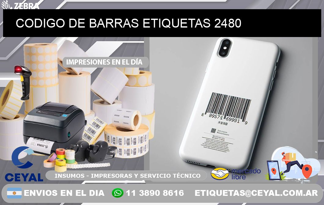 CODIGO DE BARRAS ETIQUETAS 2480