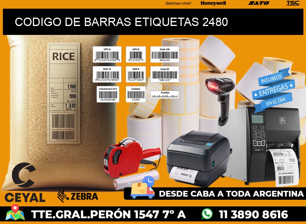 CODIGO DE BARRAS ETIQUETAS 2480