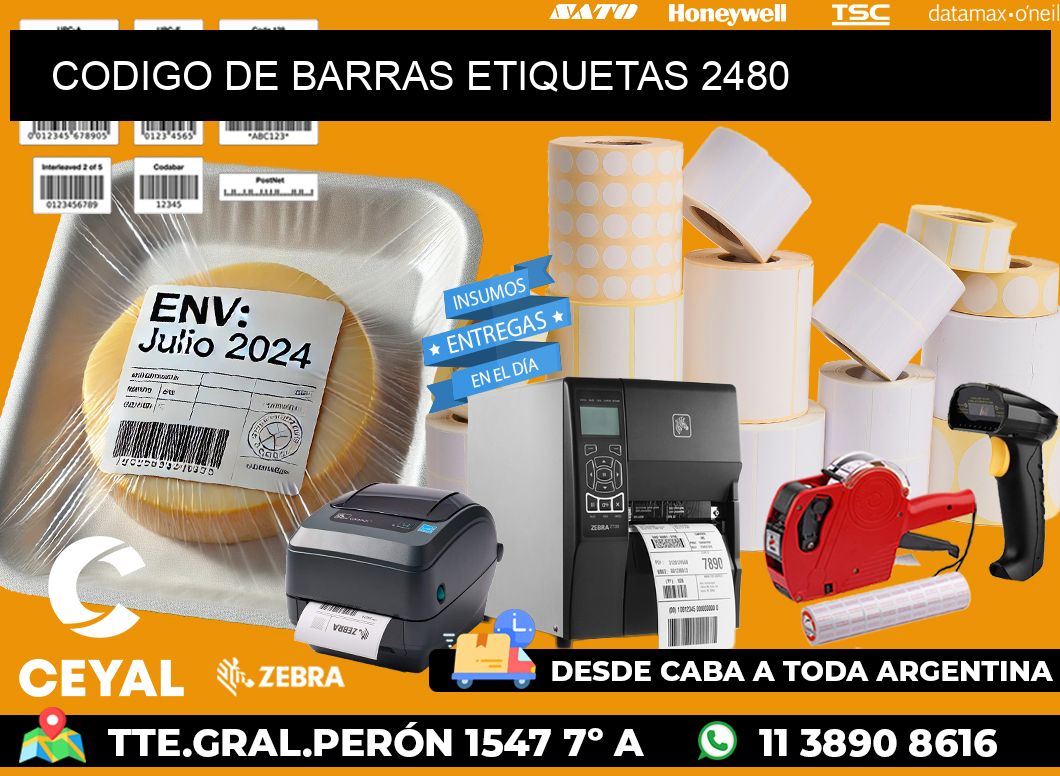 CODIGO DE BARRAS ETIQUETAS 2480