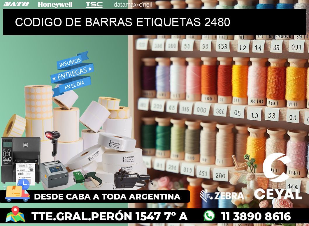 CODIGO DE BARRAS ETIQUETAS 2480