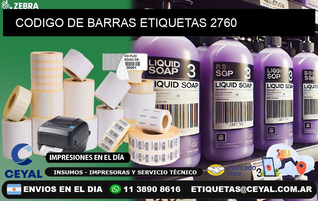 CODIGO DE BARRAS ETIQUETAS 2760