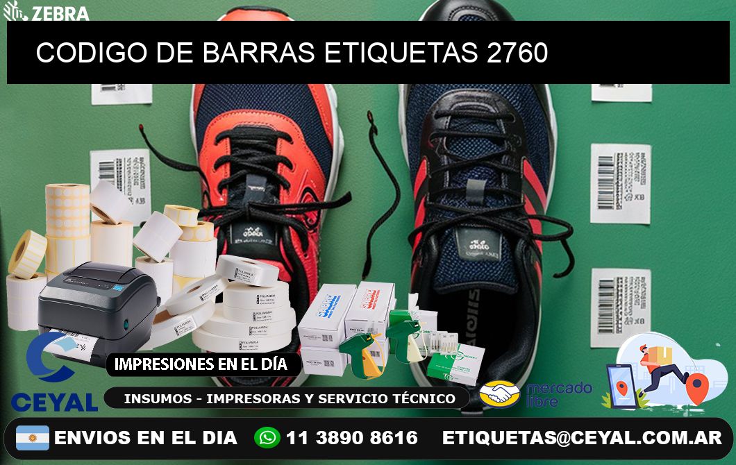 CODIGO DE BARRAS ETIQUETAS 2760