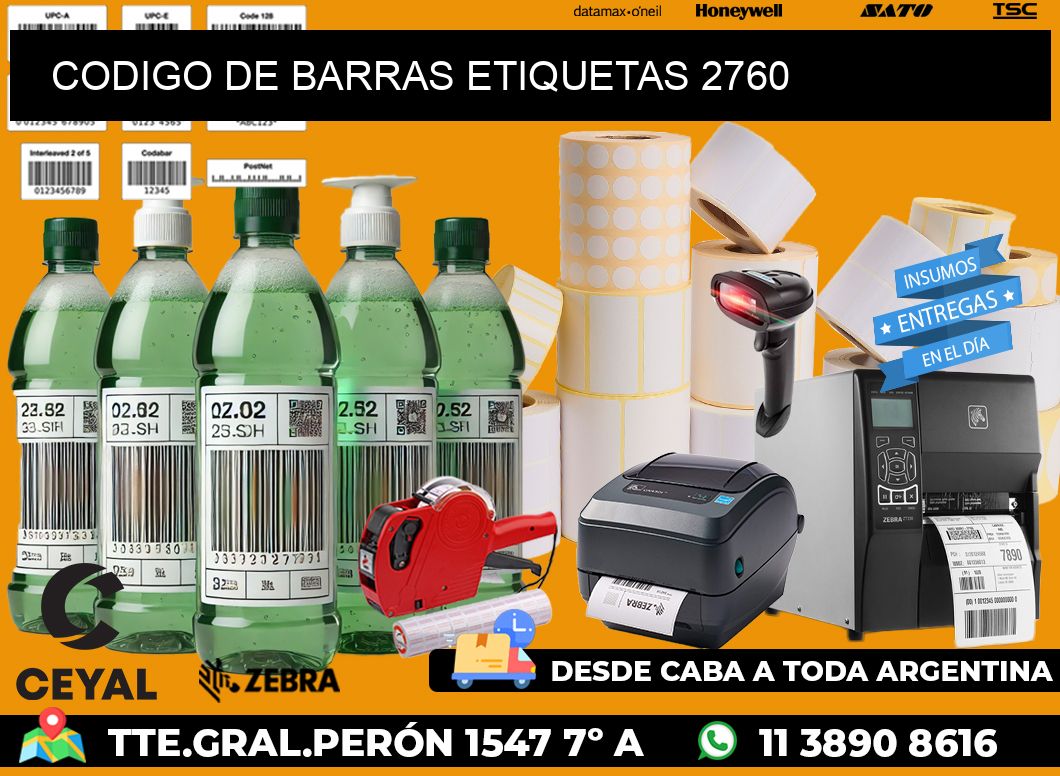 CODIGO DE BARRAS ETIQUETAS 2760