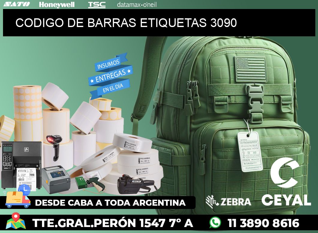 CODIGO DE BARRAS ETIQUETAS 3090