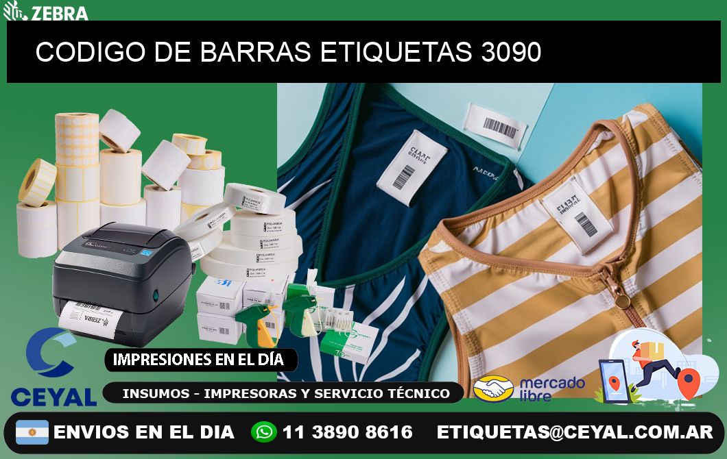 CODIGO DE BARRAS ETIQUETAS 3090