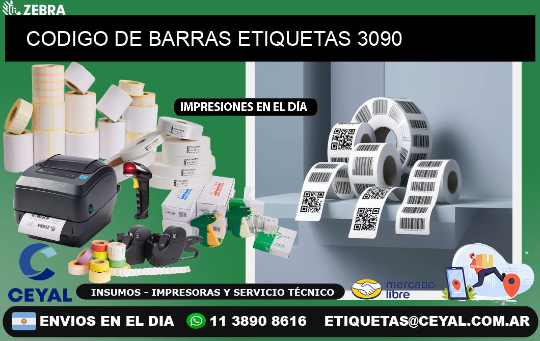 CODIGO DE BARRAS ETIQUETAS 3090