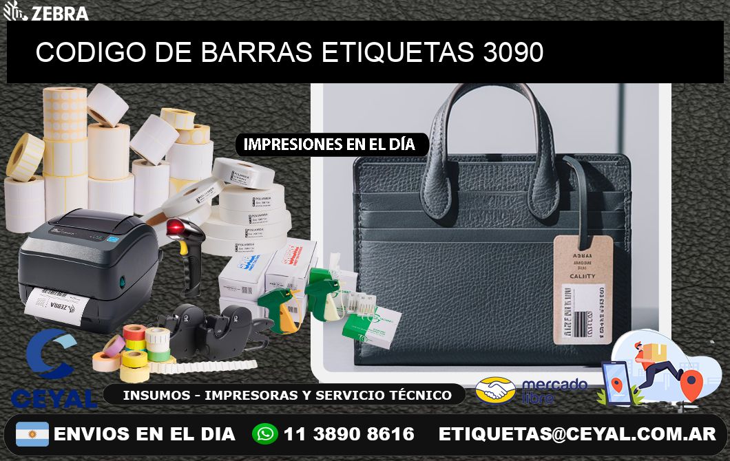 CODIGO DE BARRAS ETIQUETAS 3090