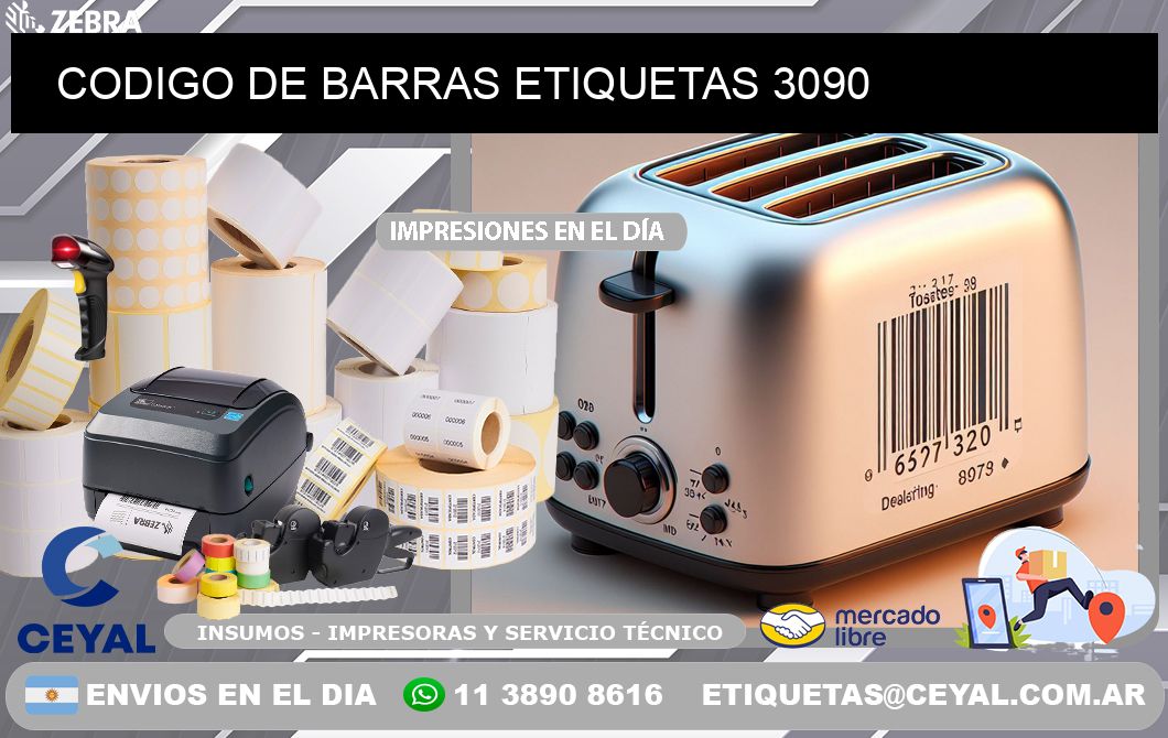 CODIGO DE BARRAS ETIQUETAS 3090