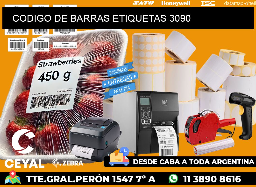 CODIGO DE BARRAS ETIQUETAS 3090