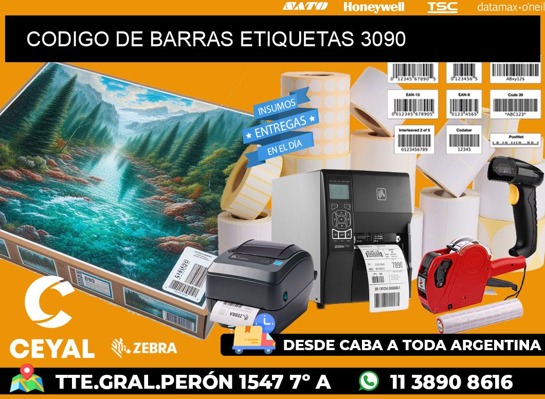 CODIGO DE BARRAS ETIQUETAS 3090