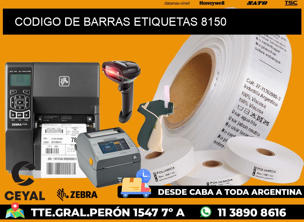 CODIGO DE BARRAS ETIQUETAS 8150