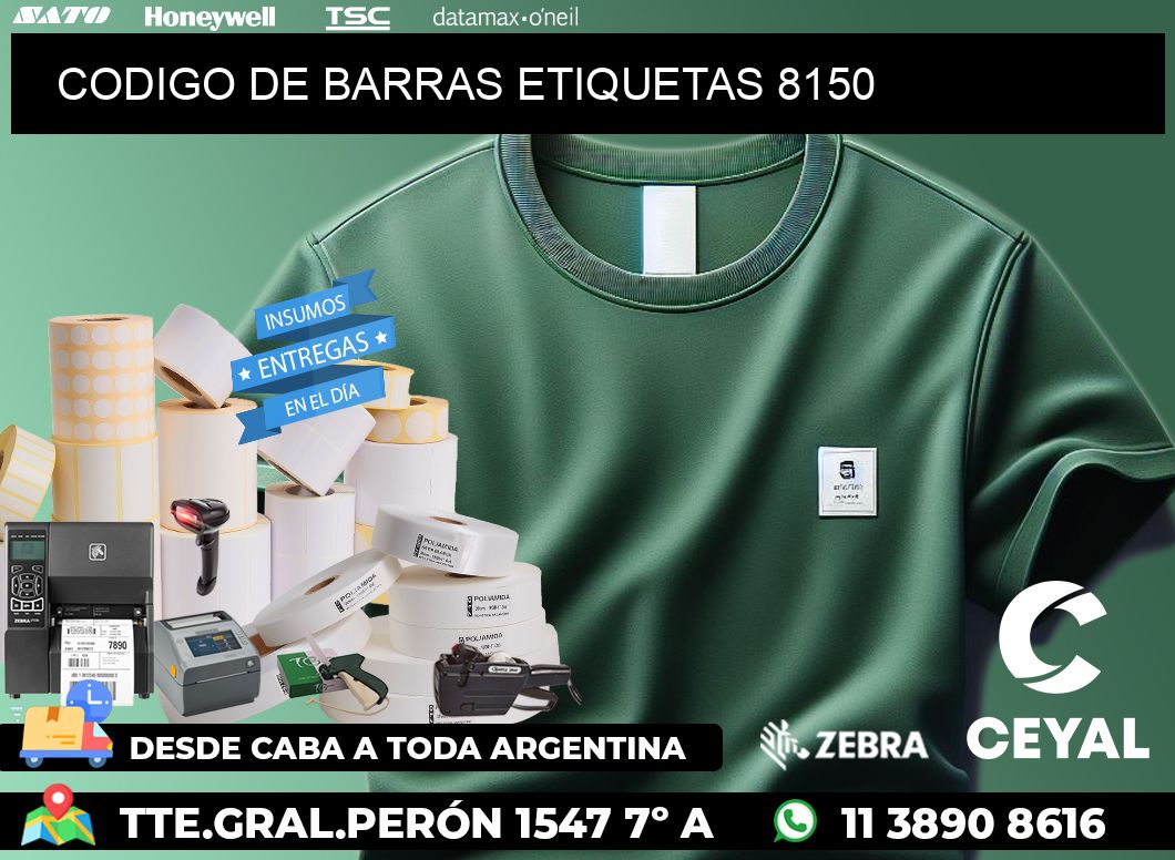 CODIGO DE BARRAS ETIQUETAS 8150