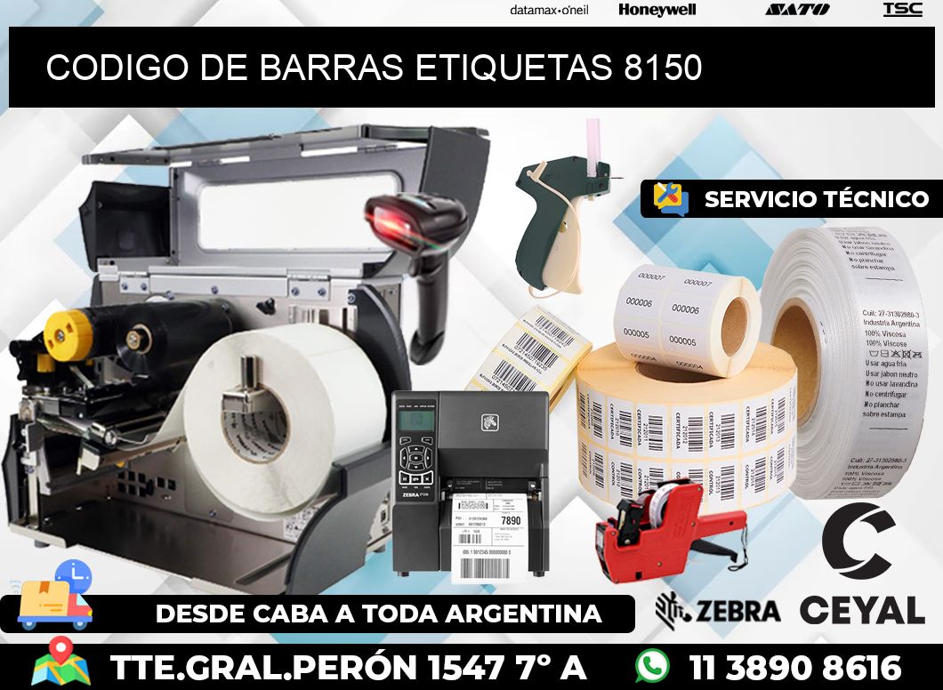 CODIGO DE BARRAS ETIQUETAS 8150