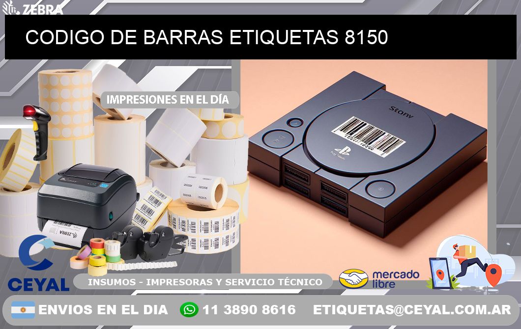 CODIGO DE BARRAS ETIQUETAS 8150