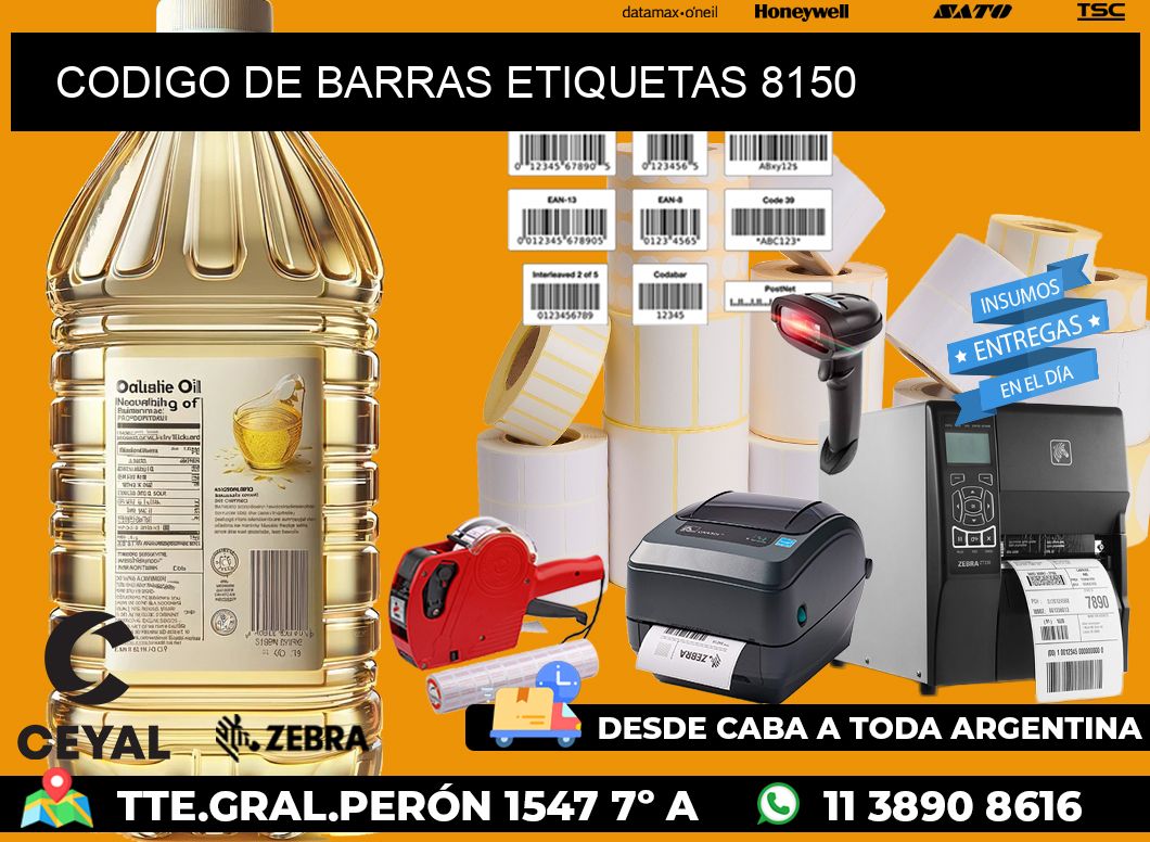 CODIGO DE BARRAS ETIQUETAS 8150